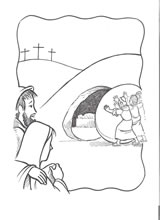 Decimocuarta estación: Jesús es colocado en el sepulcro