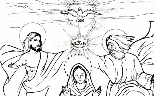 Colorea la Inmaculada Concepción de María