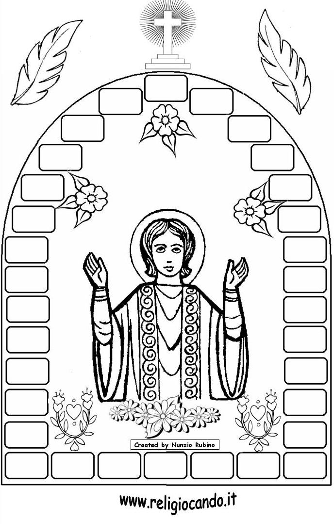 Santa Inés para colorear