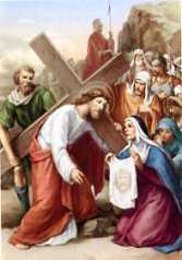 VI ESTACIÓN: LA PIADOSA VERÓNICA LIMPIA EL ROSTRO DE JESÚS